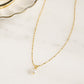 Gold necklace chain with a freshwater pearl pendant