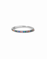sterling silver rainbow eternity band