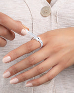 model wearing ring sizer tool