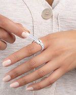 model wearing ring sizer tool