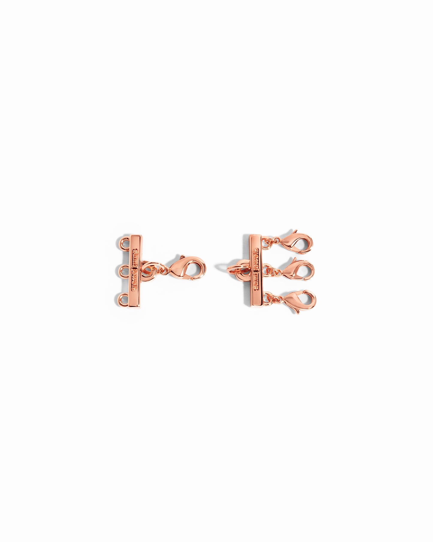 rose gold 3 necklace layering clasp
