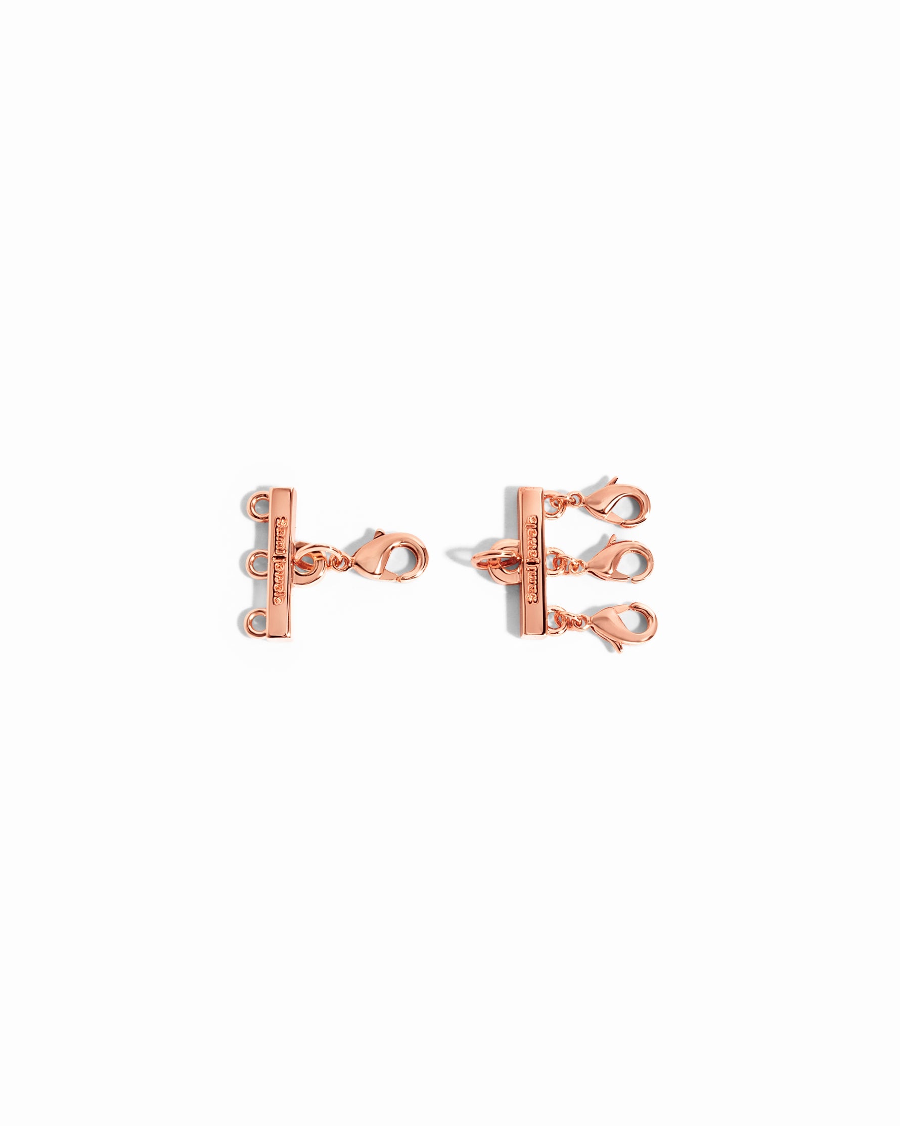 rose gold 3 necklace layering clasp