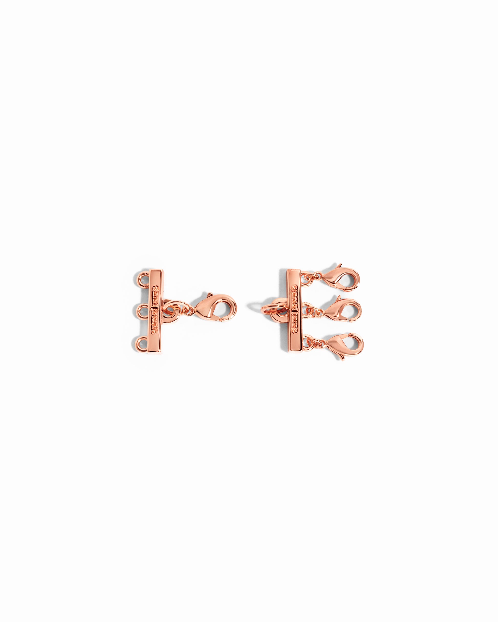 rose gold 3 necklace layering clasp