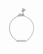 sterling silver 5 stone cz bracelet