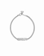 silver cuban link mama bracelet
