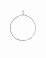 silver chain anklet set