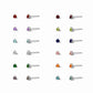 3mm Birthstone Stud Earrings