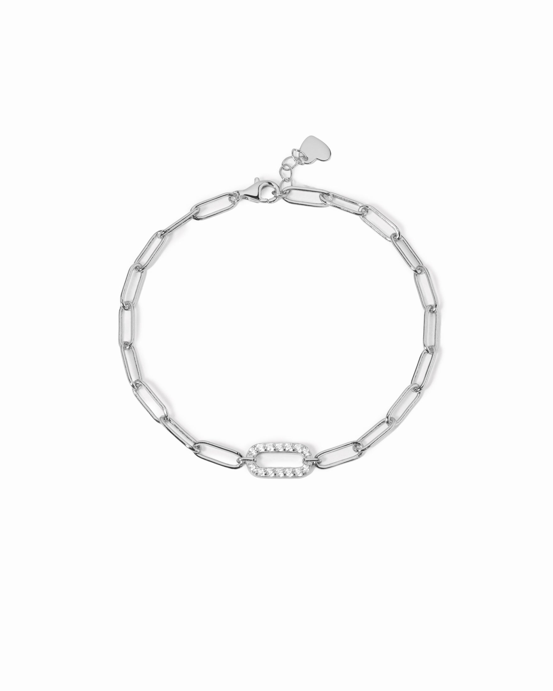 sterling silver paperclip bracelet 