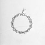 Closeup image of silver vintage bracelet
