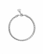 Silver chain vintage bracelet on a white background 