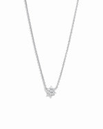 Sterling silver flower pendant necklace