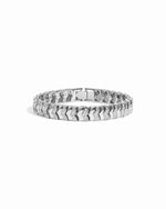 Silver vintage bracelet on a white background