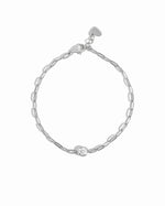 dainty sterling silver chain paperclip charm bracelet 