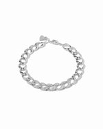 Silver Statement Bracelet on a white background 