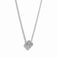 silver four leaf clover design necklace 