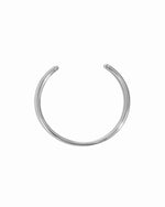 Above image of a sterling silver cuff bangle on a white background 