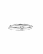 Dainty sterling silver rope heart ring 