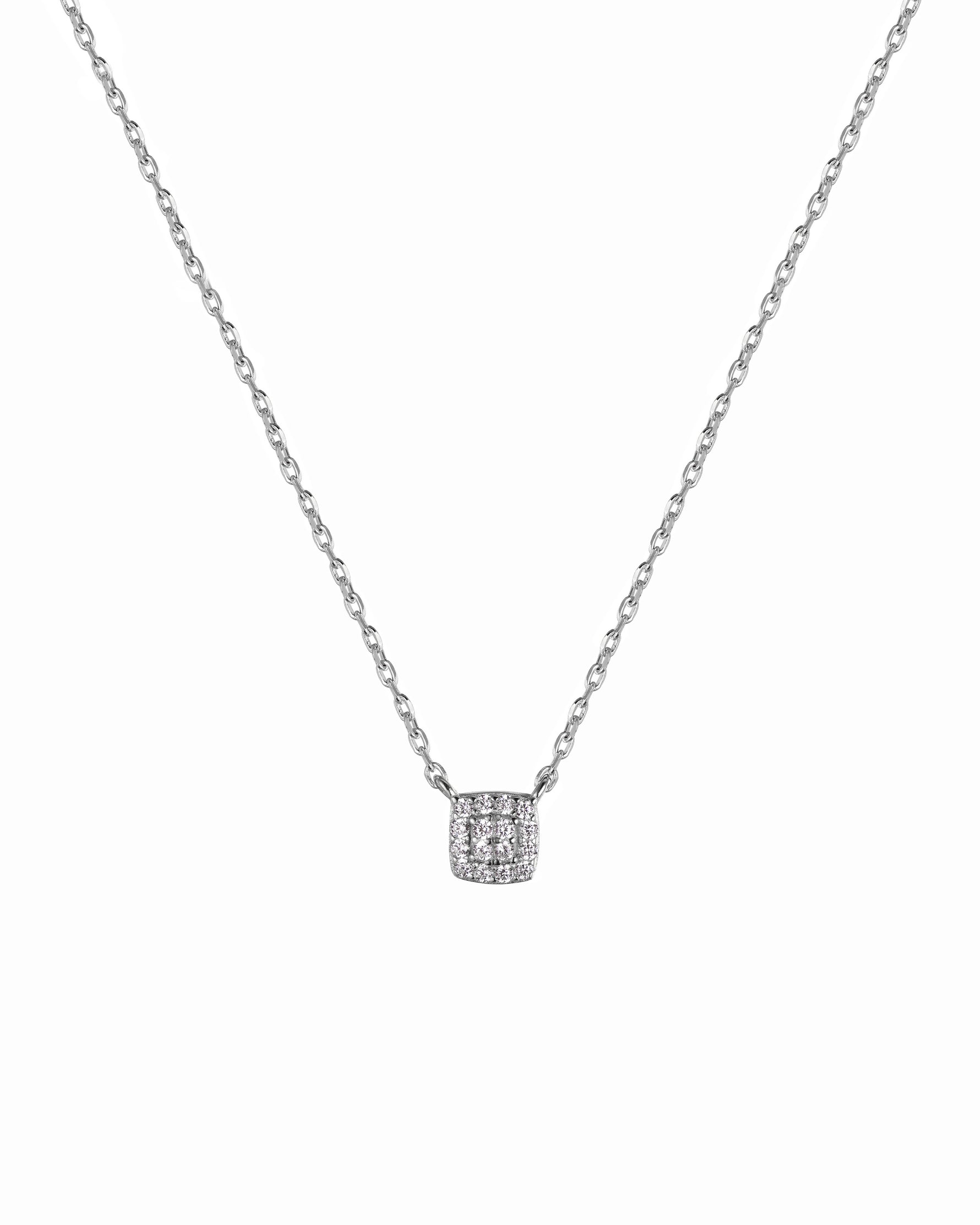 sterling silver diamond necklace