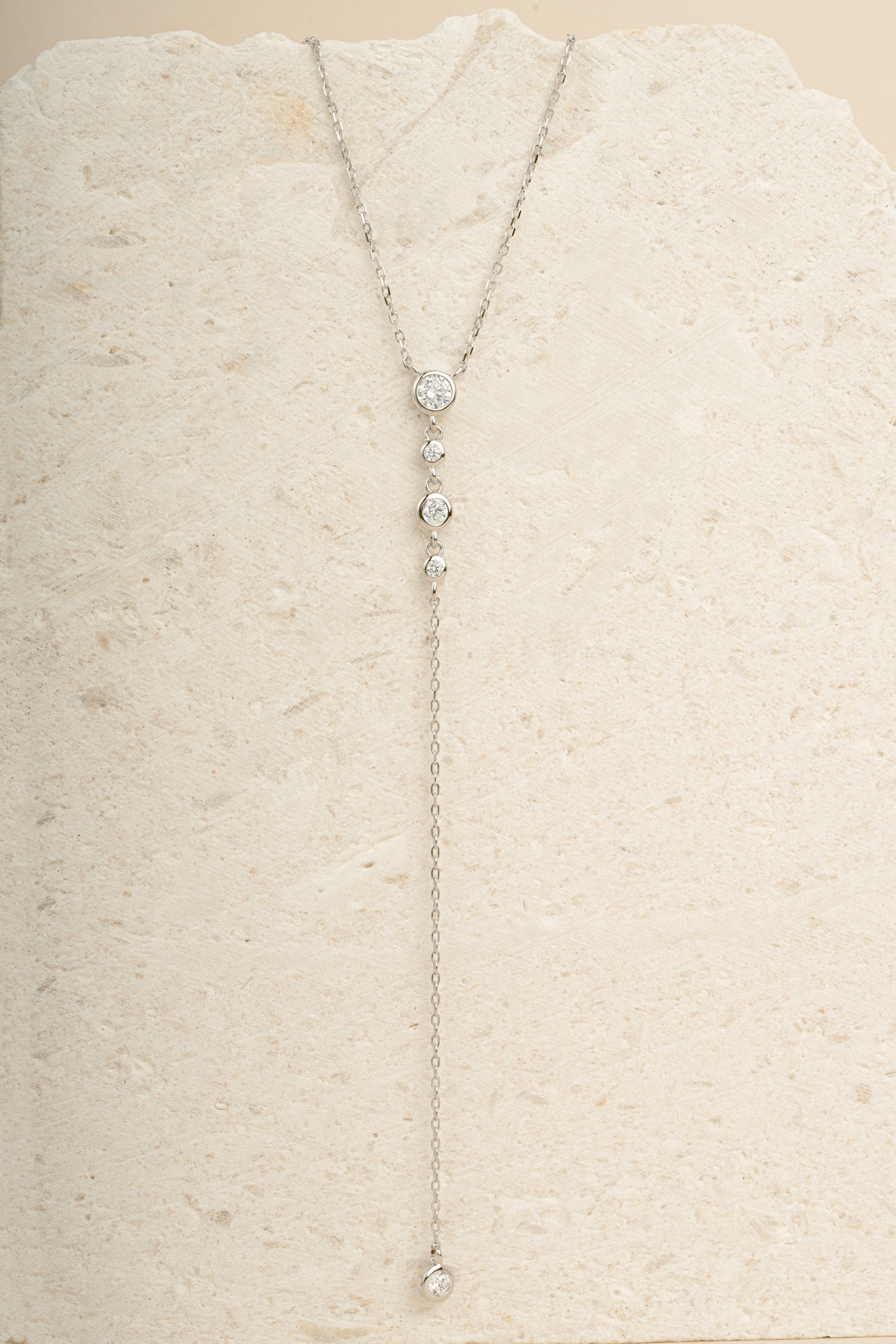 Sterling silver diamond necklace 
