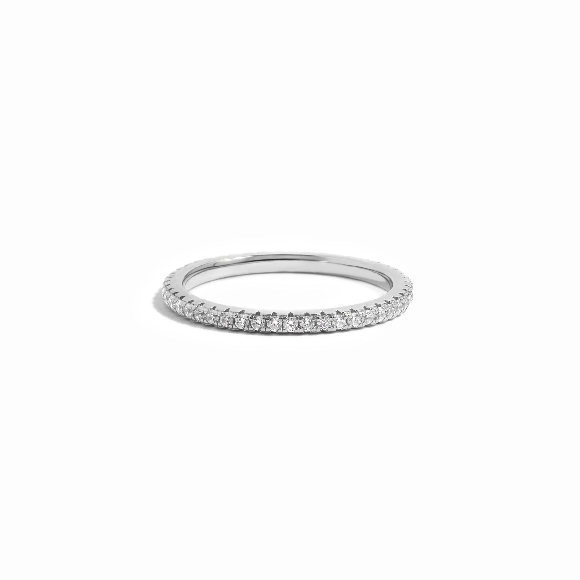 925 sterling silver cz eternity ring for women