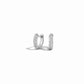 dainty small hoop earring featuring silver cubic zirconia stones 