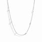 silver opal beaded necklace