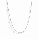 silver opal beaded necklace