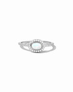 sterling silver oval halo ring