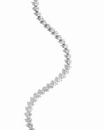 silver stacking bracelet featuring cubic zirconia stones 