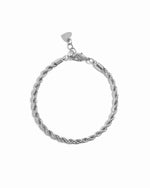 silver rope chain bracelet
