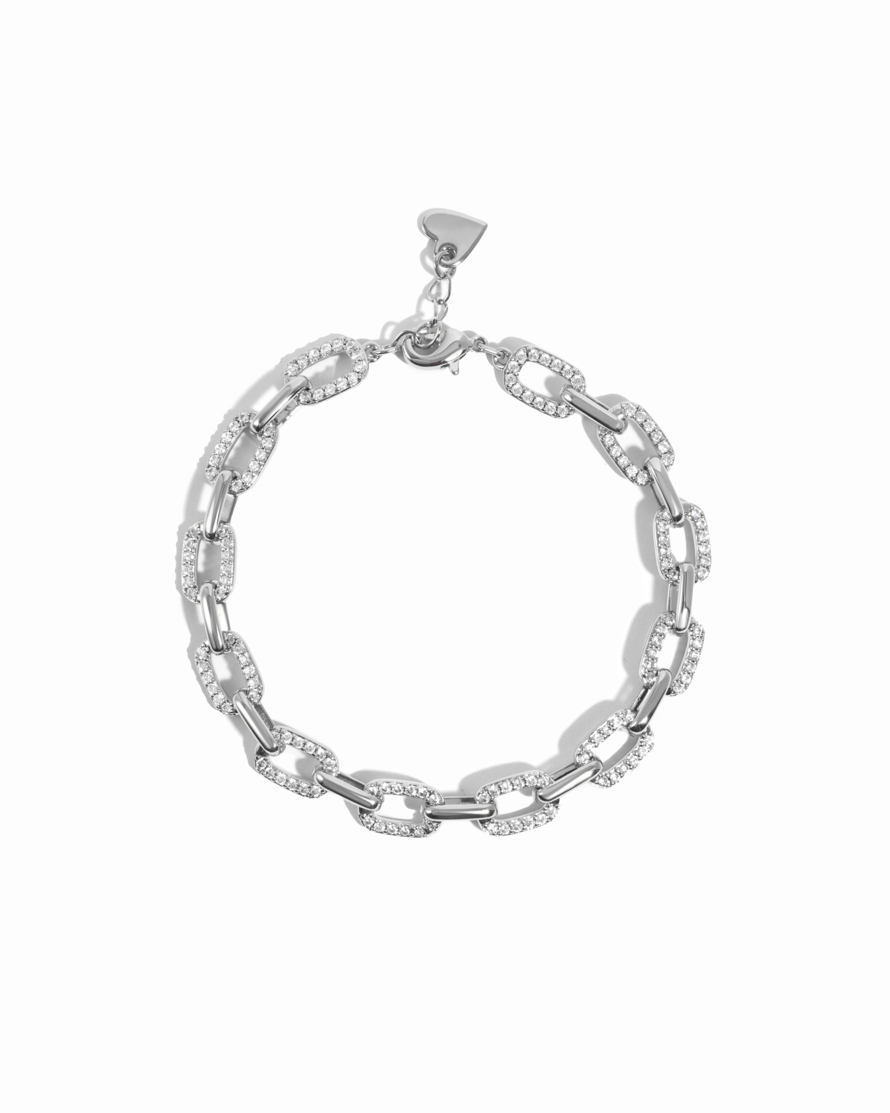 silver chunky paperclip bracelet