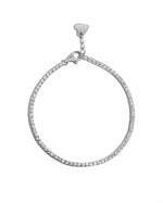 Sterling silver dainty tennis bracelet