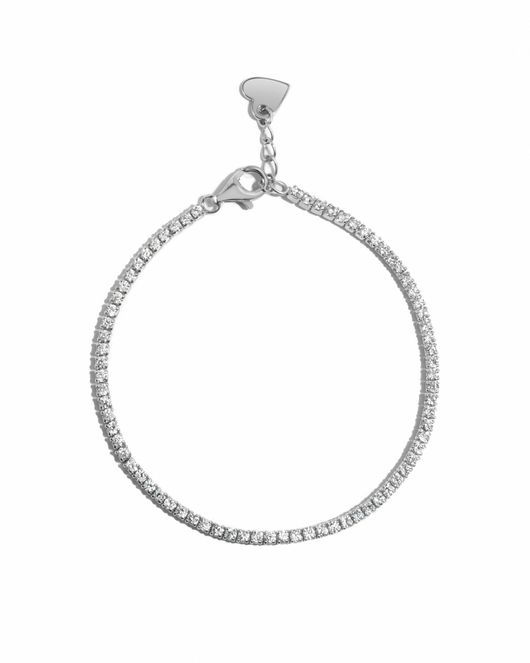 Sterling silver dainty tennis bracelet