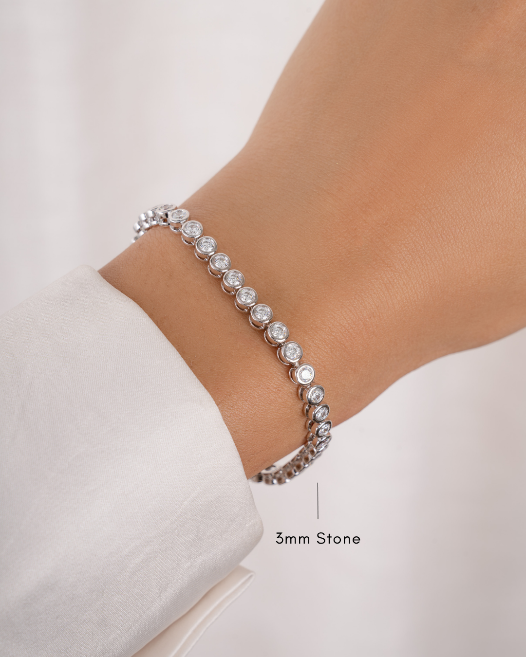 Round Bezel Tennis Bracelet