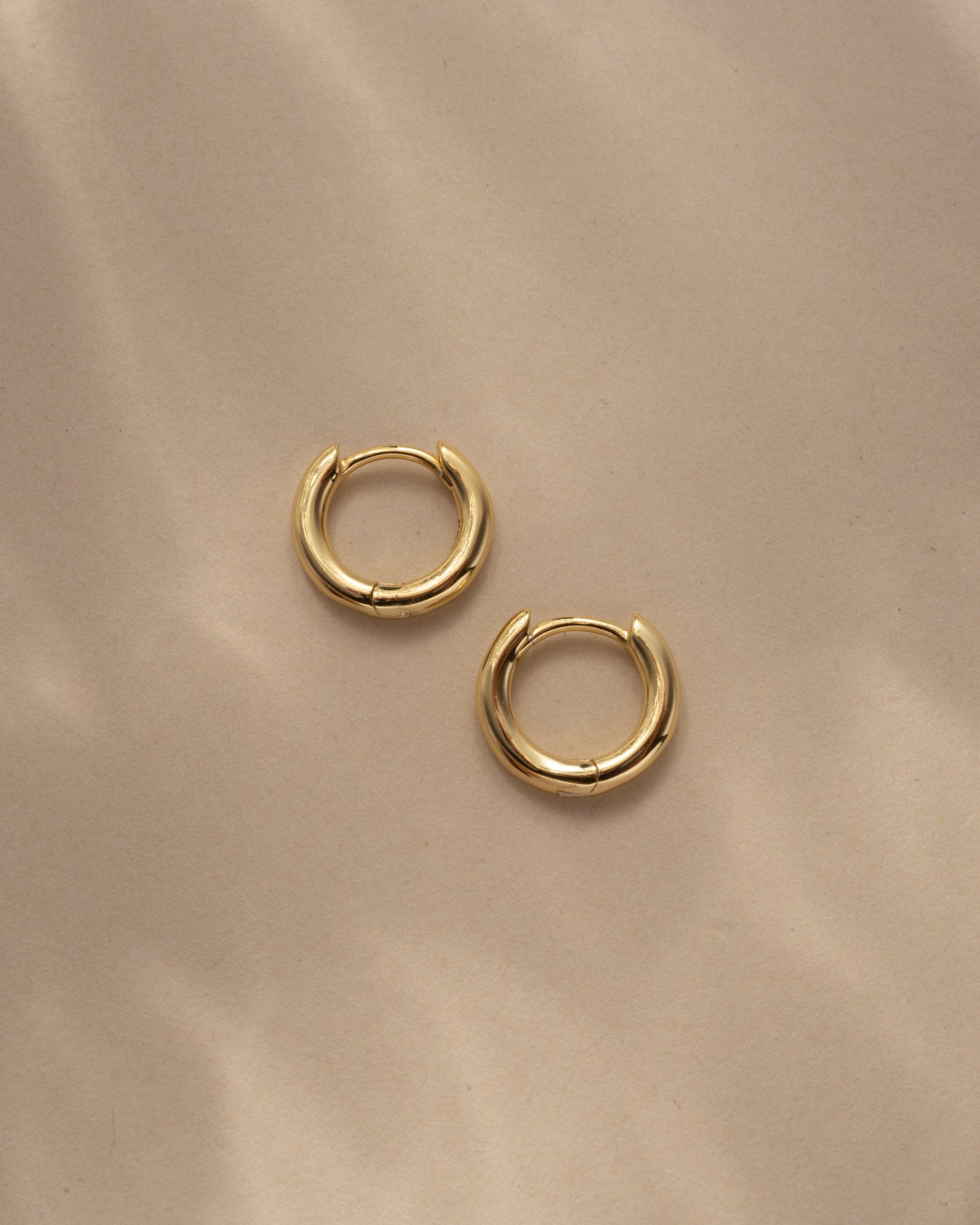dainty hoop earring in gold