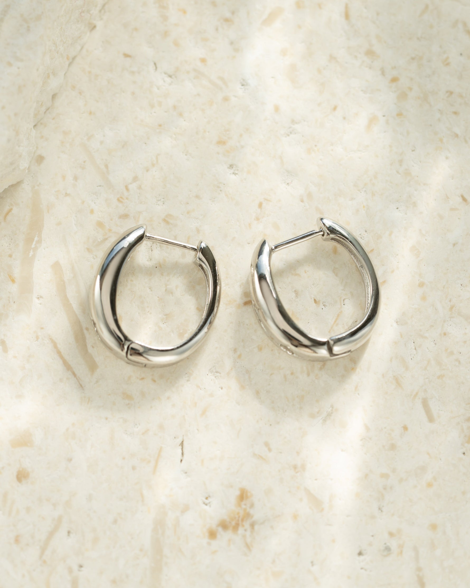 Sterling silver tiny hoop earrings