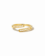 gold spiral cz ring