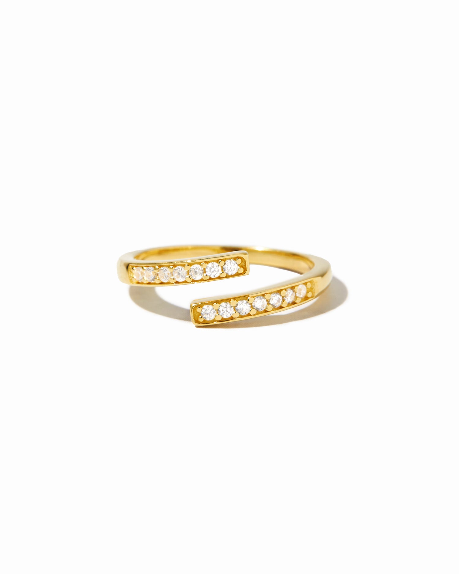 gold spiral cz ring