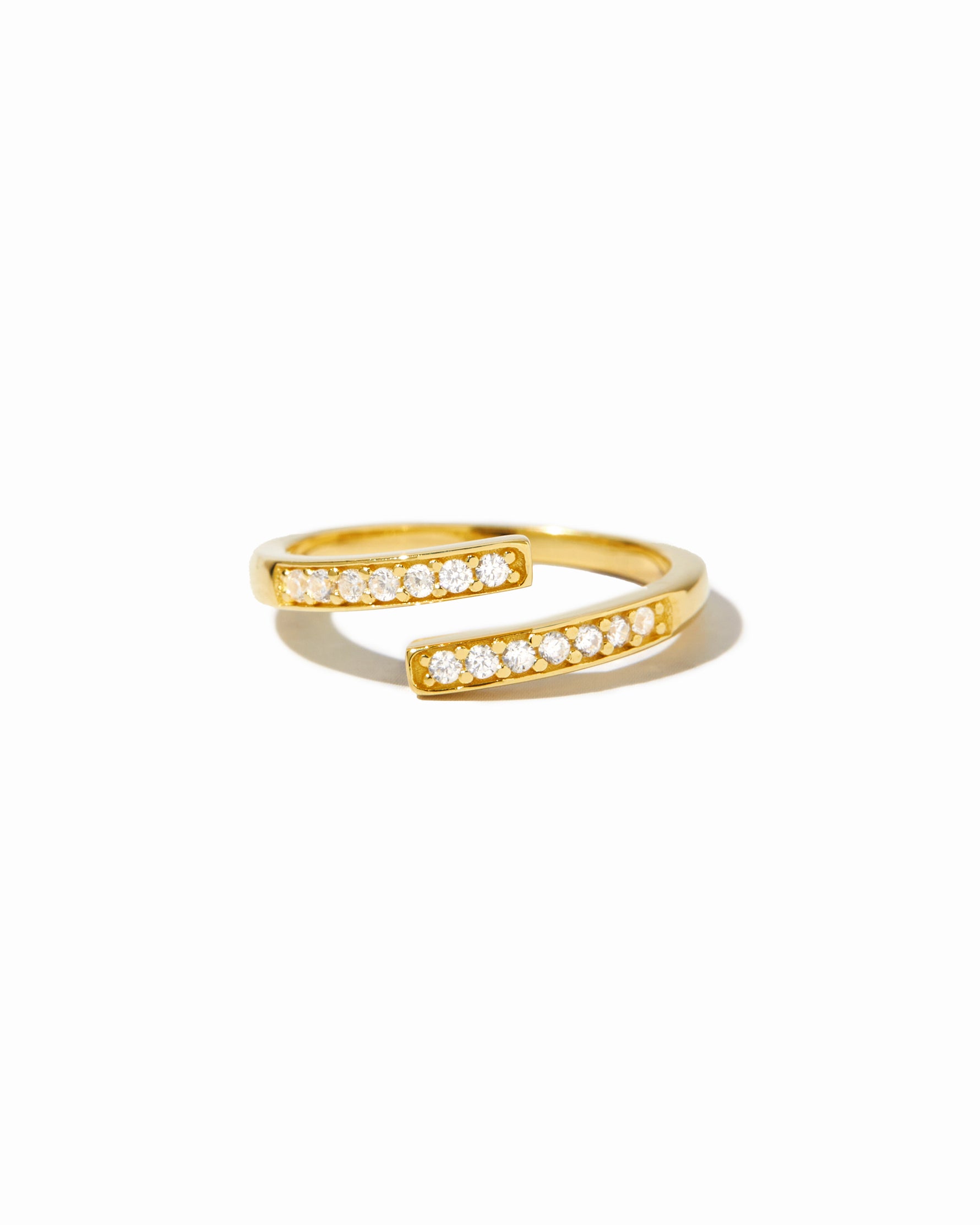gold spiral cz ring