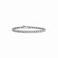 silver square tennis bracelet