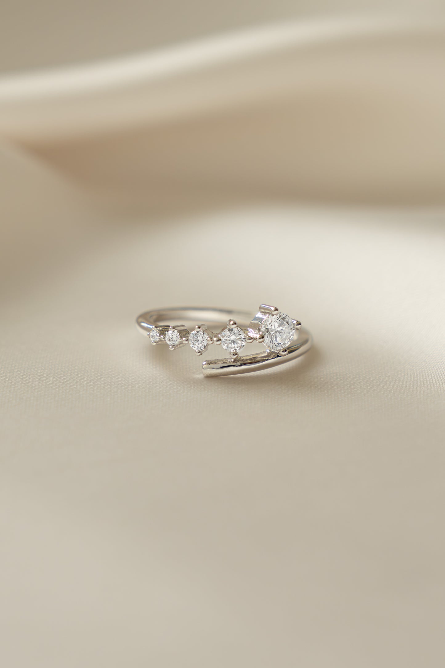 Diamond Bypass Ring