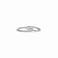 Closeup image of sterling silver stackable rings