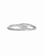 Closeup image of sterling silver stackable rings