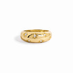 closeup image of bold star dome ring
