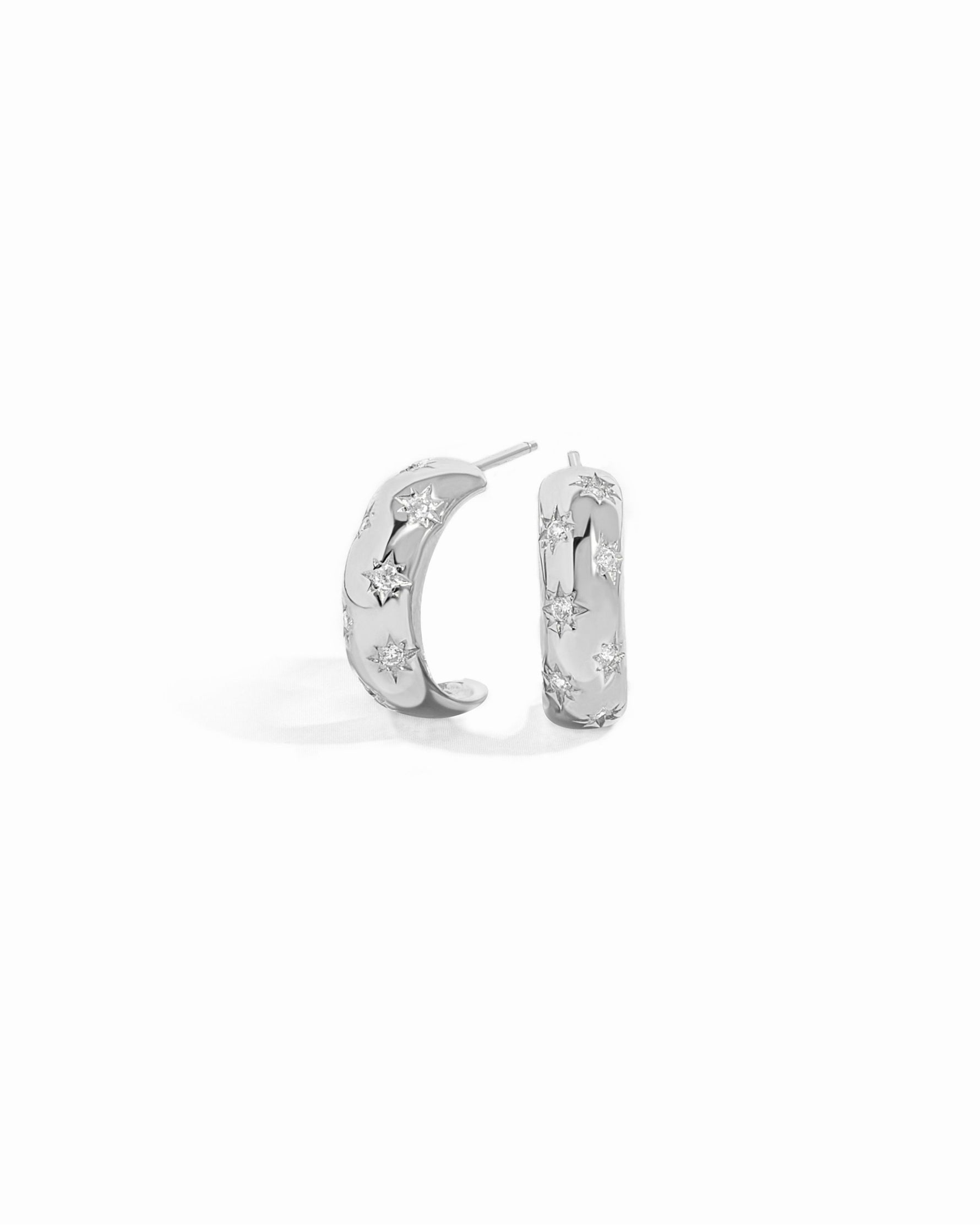 Silver bridesmaid gift minimalist earrings