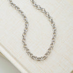 silver statement necklace with chain link necklace design