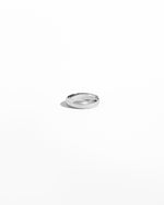 closeup image of sterling silver plain band ring