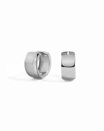 sterling silver statement earring on a white background