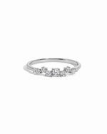 Sterling silver stackable diamond ring