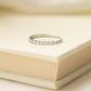 closeup image of silver minimalist ring featuring stacking ring design 